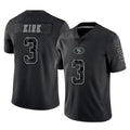 SF.49ers #3 Christian Kirk Player Black Limited Reflective Home Game PETTCS Stitched Jerseys