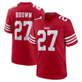SF.49ers #27 Ji'Ayir Brown Player Red Game Home PETTCS Stitched Jerseys