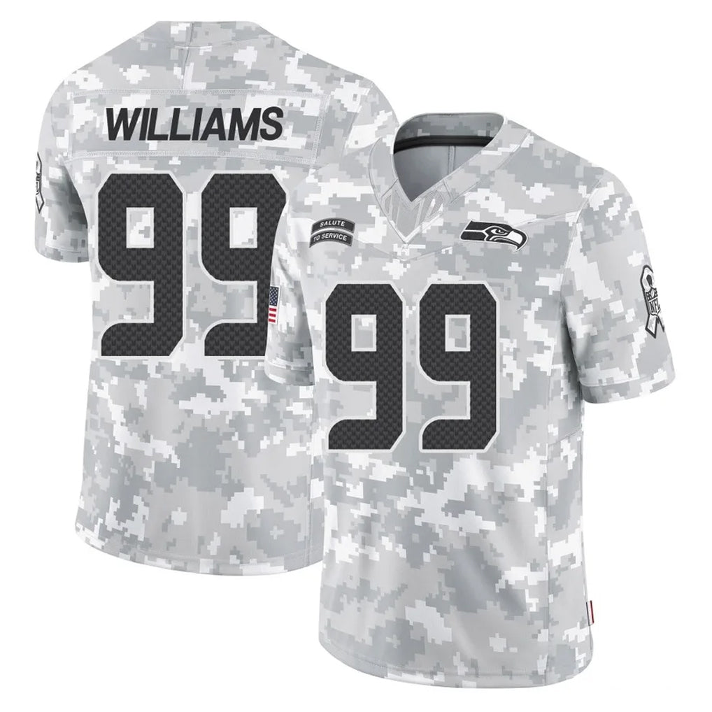 S.Seahawks #99 Leonard Williams Player Arctic Camo Limited Salute To Service Home Game PETTCS Stitched Jerseys