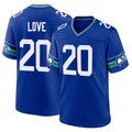 S.Seahawks #20 Julian Love Player Royal Throwback Home Game PETTCS Stitched Jerseys