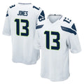 S.Seahawks #13 Ernest Jones IV Player White Home Game PETTCS Stitched Jerseys