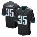 P.Eagles #35 Michael Carter II Player Black Home Game PETTCS Stitched Jerseys