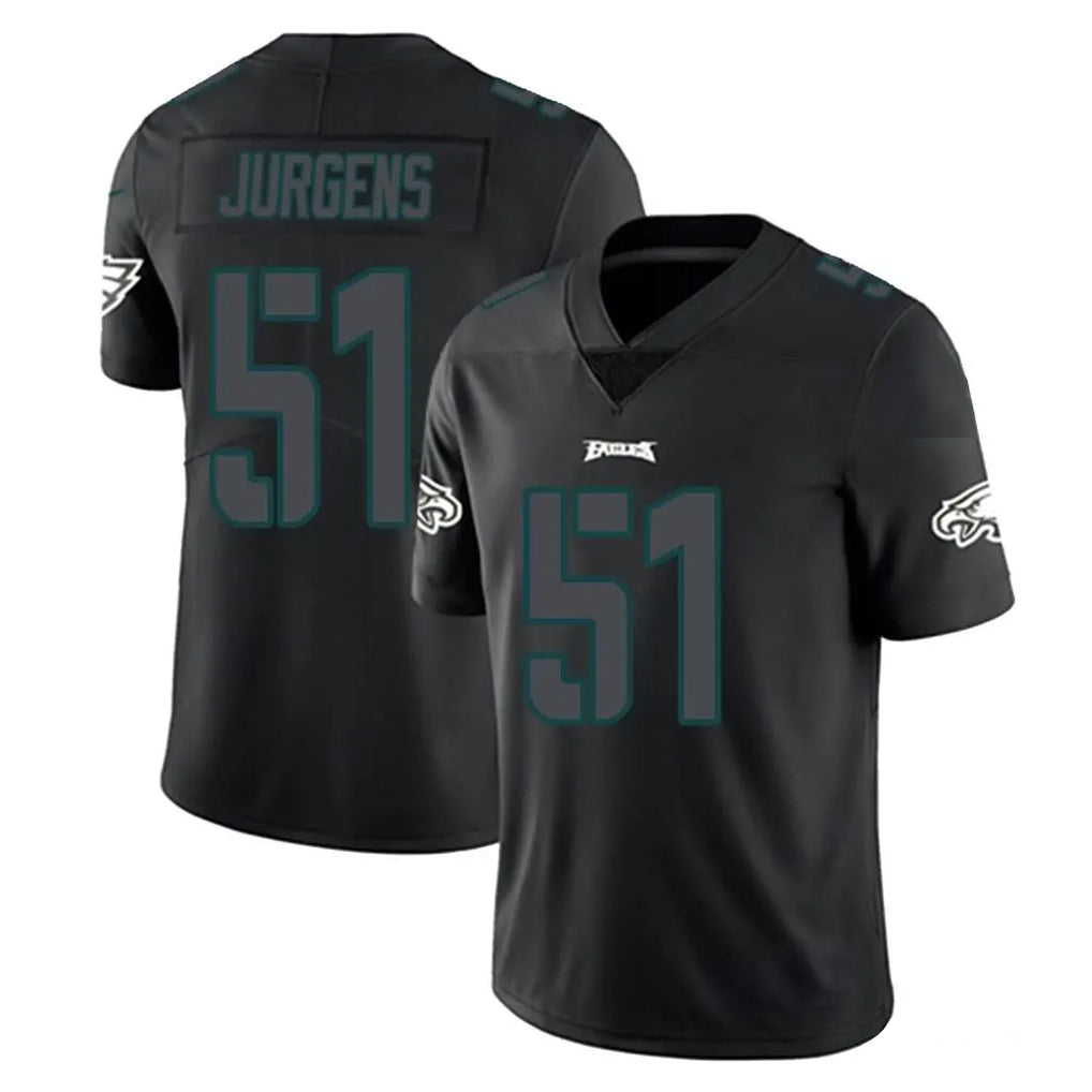 P.Eagles #51 Cam Jurgens Player Limited Black Impact Home Game PETTCS Stitched Jerseys