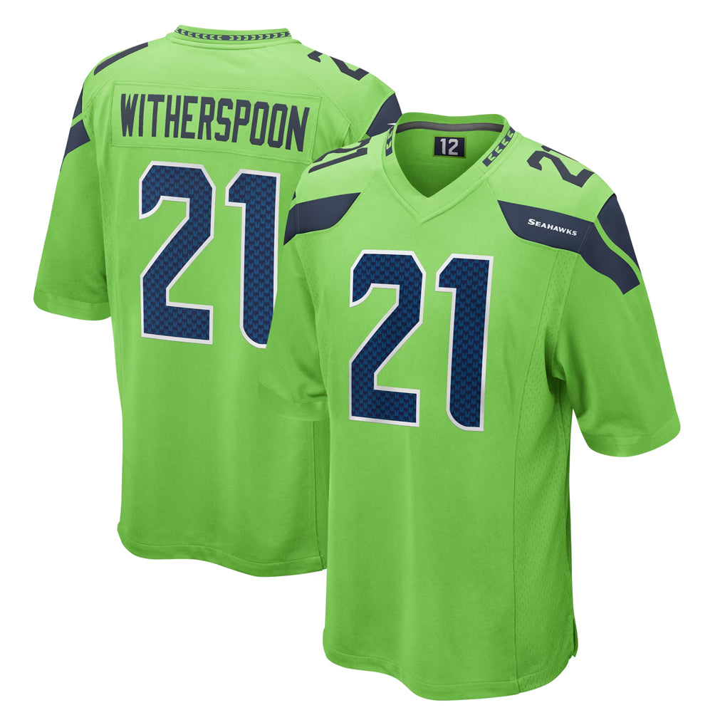 S.Seahawks #21 Devon Witherspoon Player Green Home Game PETTCS Stitched Jerseys