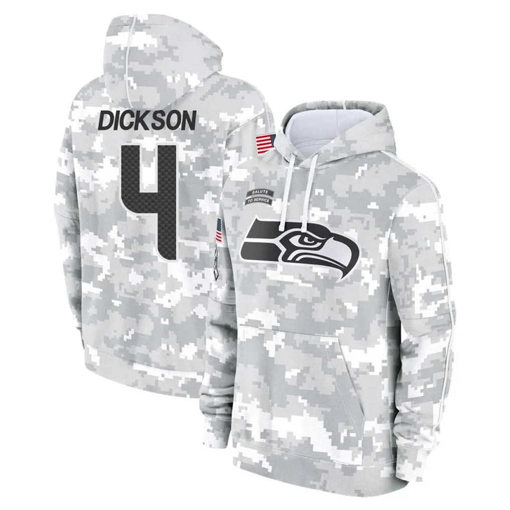 S.Seahawks #4 Michael Dickson Player Arctic Camo Limited Salute to Service Pullover Hoodies Game PETTCS Stitched Jerseys