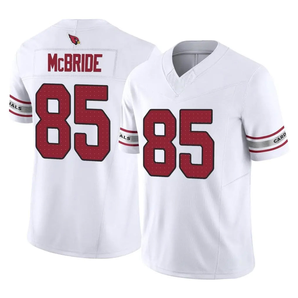 A.Cardinals #85 Trey McBride Player White Vapor F.U.S.E. Limited Home Game PETTCS Stitched Jerseys