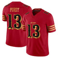 SF.49ers #13 Brock Purdy Player Red Rivalries Vapor Limited Home Game PETTCS Stitched Jerseys