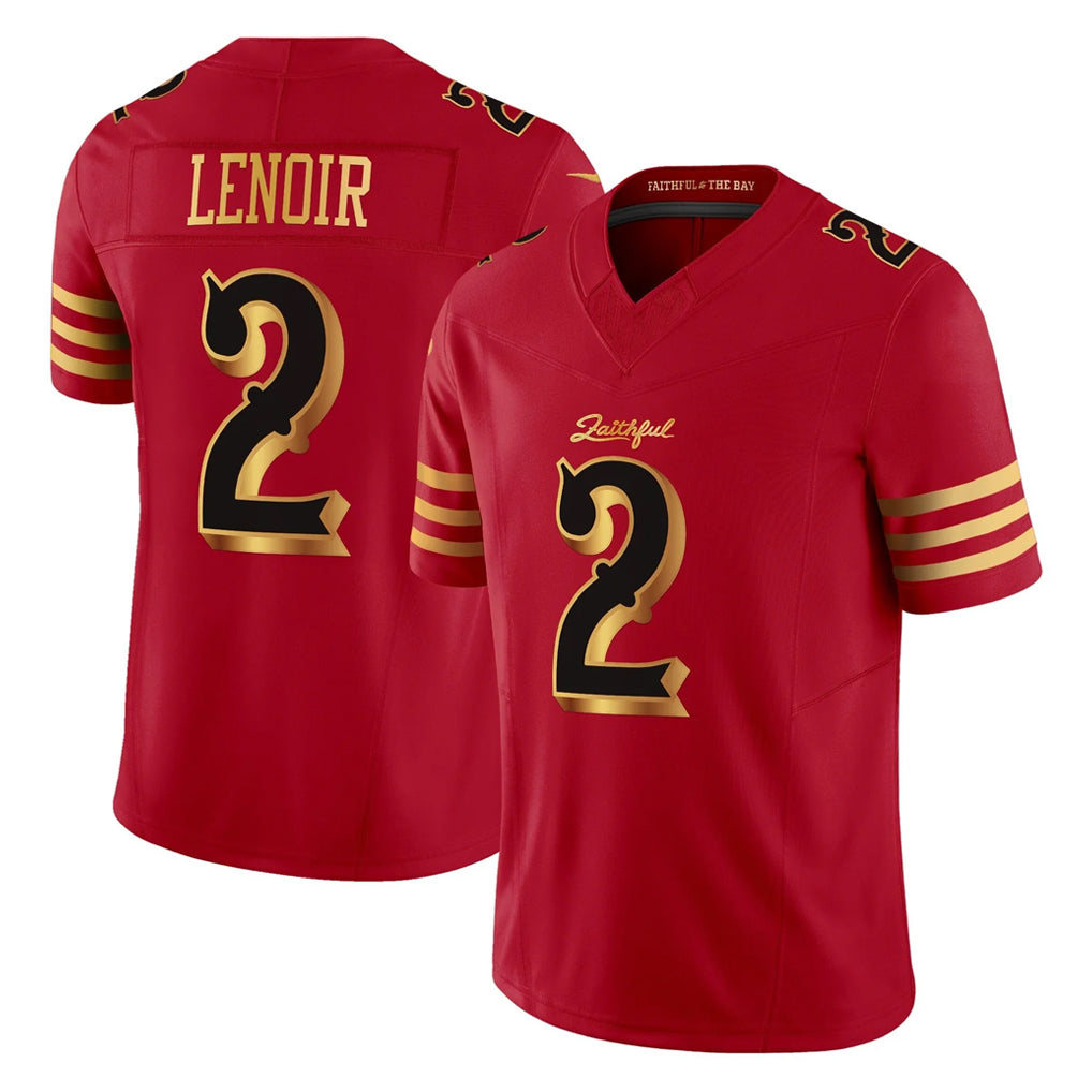 SF.49ers #2 Deommodore Lenoir Player Red Rivalries Vapor Limited Home Game PETTCS Stitched Jerseys