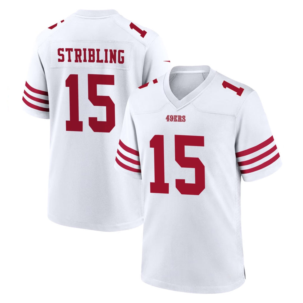 SF.49ers #15 De'Zhaun Stribling Player White Game Home PETTCS Stitched Jerseys