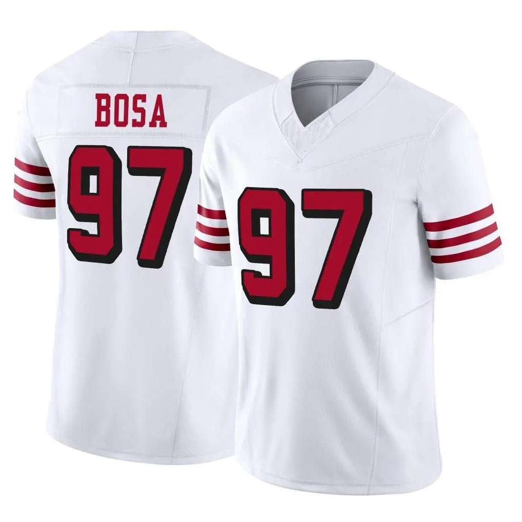SF.49ers #97 Nick Bosa Player White Limited Alternate Vapor F.U.S.E. Home Game PETTCS Stitched Jerseys