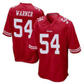 SF.49ers #54 Fred Warner Player Red Home Game PETTCS Stitched Jerseys