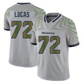 S.Seahawks #72 Abraham Lucas Player Grey Limited 2025 Rivalries Collection Home Game PETTCS Stitched Jerseys