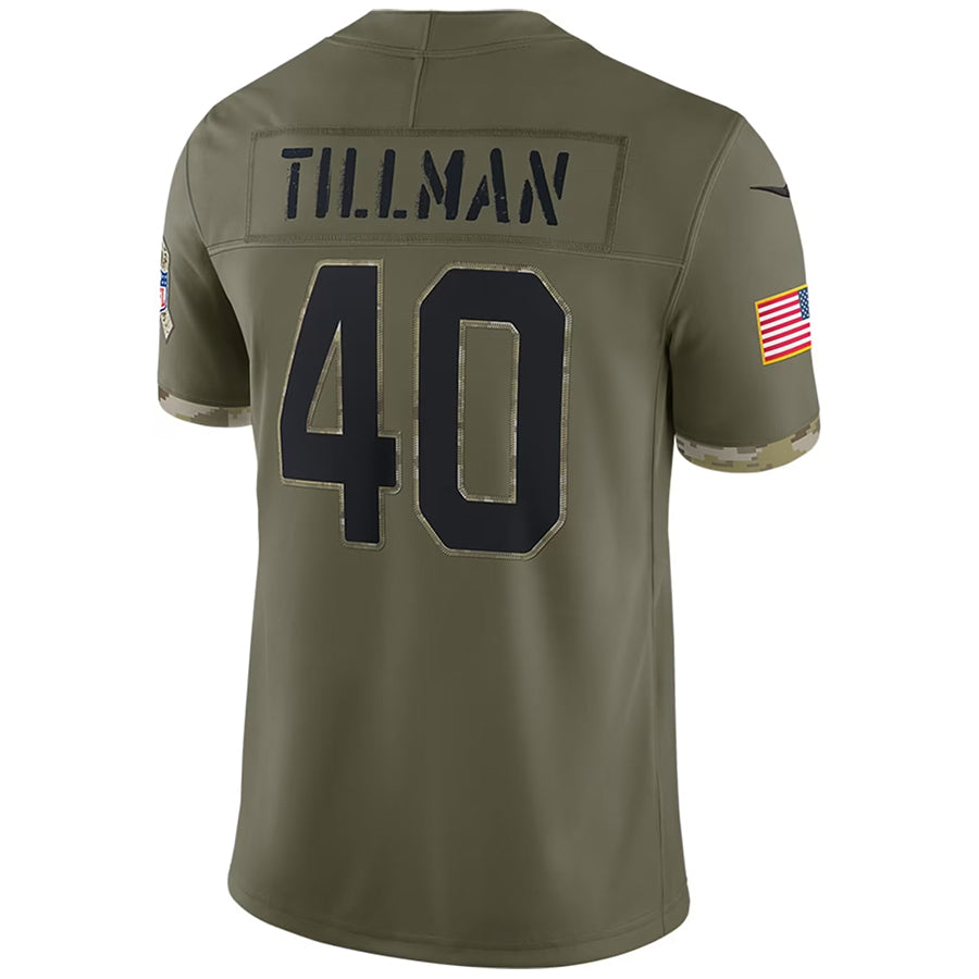 A.Cardinals #40 Pat Tillman Player Olive Salute to Service Limited PETTCS Stitched Jerseys