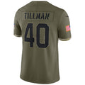 A.Cardinals #40 Pat Tillman Player Olive Salute to Service Limited PETTCS Stitched Jerseys