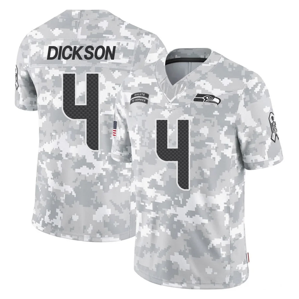 S.Seahawks #4 Michael Dickson Player Arctic Camo Limited Salute To Service Home Game PETTCS Stitched Jerseys