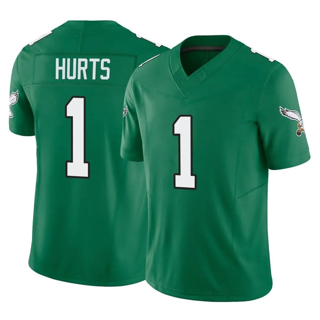 P.Eagles #1 Jalen Hurts Player Green Kelly Alternate Vapor F.U.S.E. Home Game PETTCS Stitched Jerseys