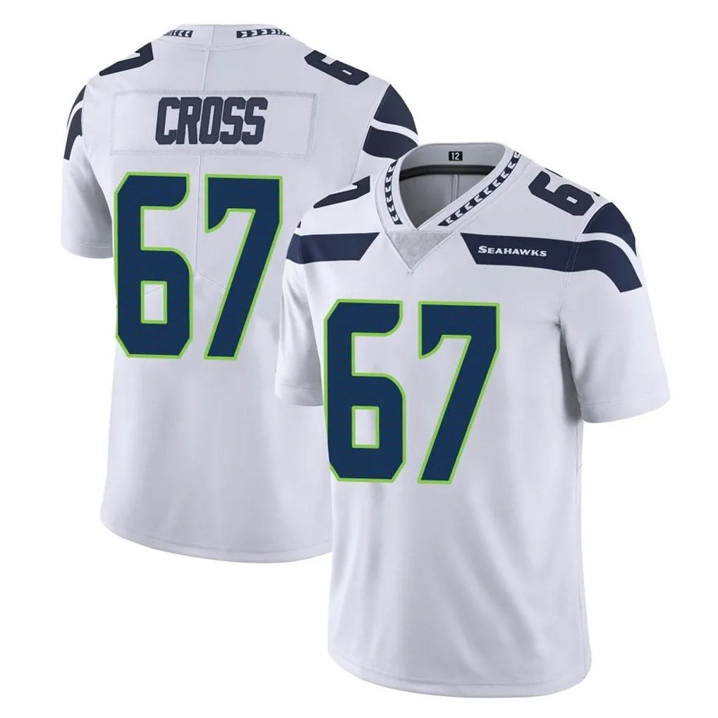 S.Seahawks #67 Charles Cross Player White Limited Vapor Untouchable Home Game Ddoa Stitched Jerseys