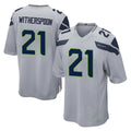 S.Seahawks #21 Devon Witherspoon Player Gray Home Game PETTCS Stitched Jerseys