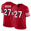 SF.49ers #27 Ji'Ayir Brown Player Red Limited Alternate Vapor F.U.S.E. Home Game PETTCS Stitched Jerseys