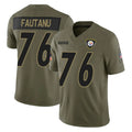 P.Steelers #76 Troy Fautanu Player Olive 2025 Salute To Service Limited Home Game PETTCS Stitched Jerseys