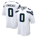 S.Seahawks #0 DeMarcus Lawrence Player White Home Game PETTCS Stitched Jerseys