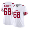 SF.49ers #68 Colton McKivitz Player White Limited Vapor F.U.S.E. Home Game PETTCS Stitched Jerseys
