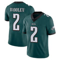 P.Eagles #2 Riq Woolen Player Team Color Green Vapor Untouchable Home Game PETTCS Stitched Jerseys