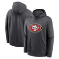 SF.49ers ## 49ers Blank Player Gray Pullover Hoodies Home Game PETTCS Stitched Jerseys