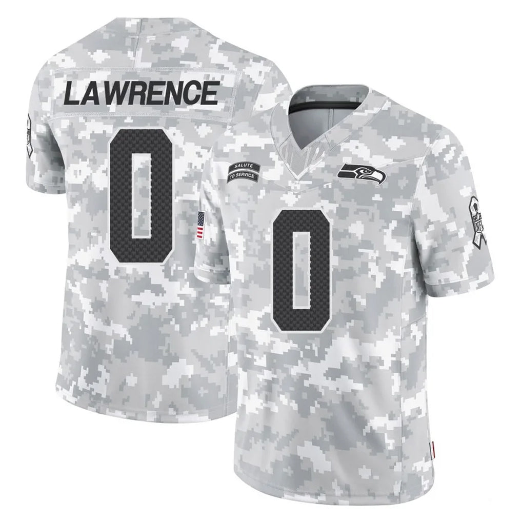 S.Seahawks #0 DeMarcus Lawrence Player Arctic Camo Limited Salute To Service Home Game PETTCS Stitched Jerseys
