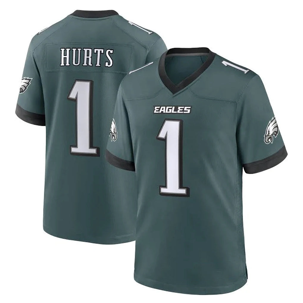 P.Eagles #1 Jalen Hurts Player Green Home Game PETTCS Stitched Jerseys