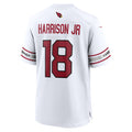 A.Cardinals #18 Marvin Harrison Jr. Player White Game Road PETTCS Stitched Jerseys