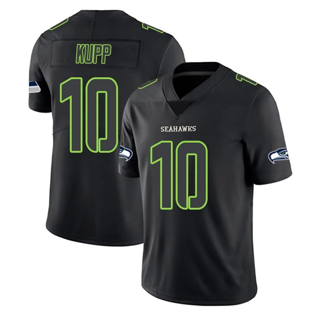 S.Seahawks #10 Cooper Kupp Player Black Impact Limited Home Game PETTCS Stitched Jerseys