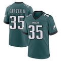 P.Eagles #35 Michael Carter II Player Green Home Game PETTCS Stitched Jerseys