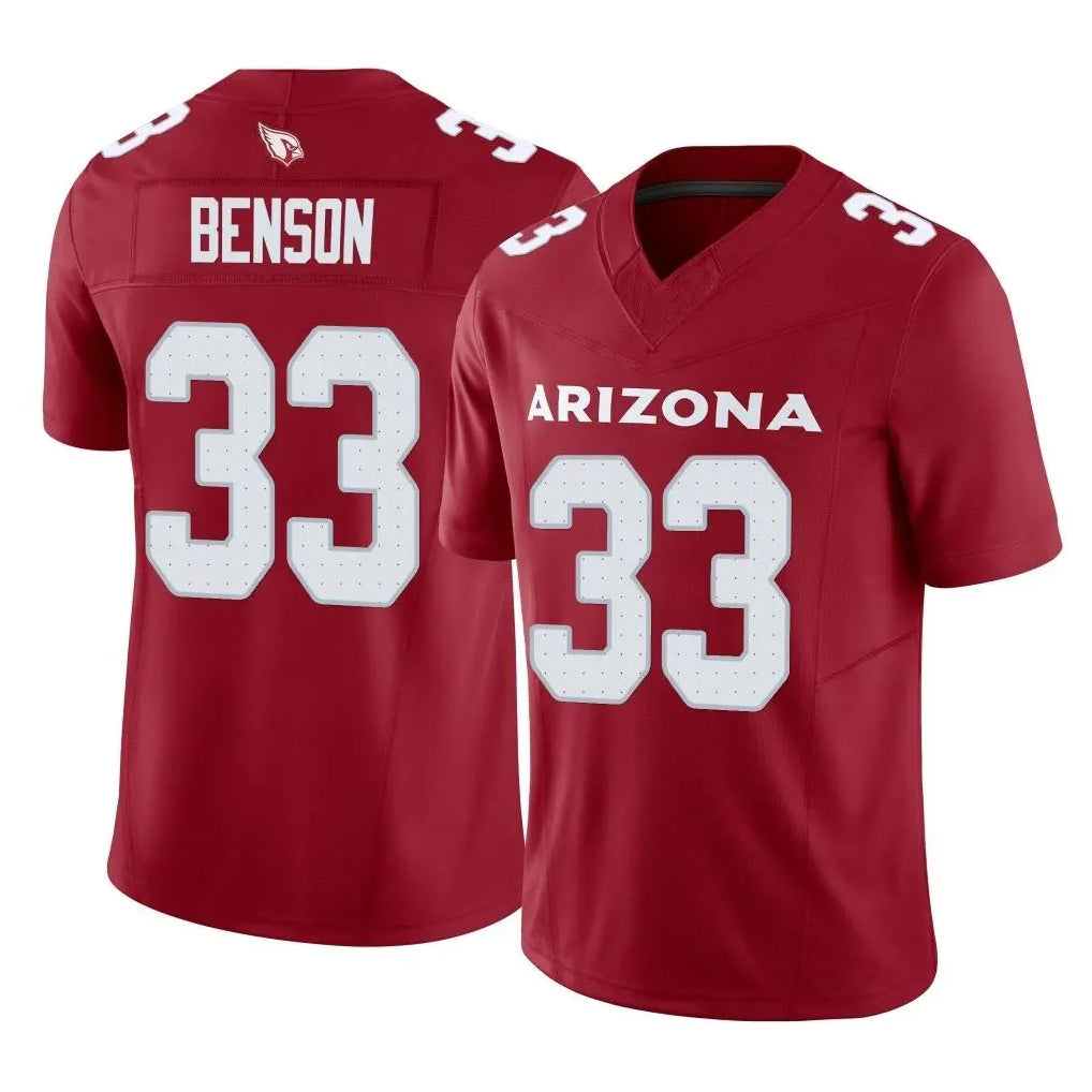 A.Cardinals #33 Trey Benson Player Cardinal Vapor F.U.S.E. Limited Home Game PETTCS Stitched Jerseys