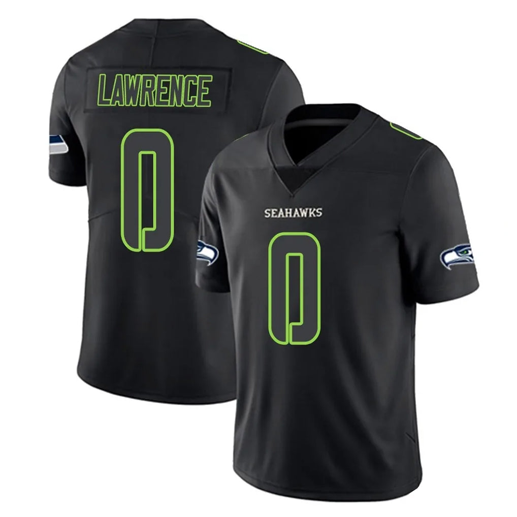 S.Seahawks #0 DeMarcus Lawrence Player Black Impact Limited Home Game PETTCS Stitched Jerseys