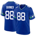 S.Seahawks #88 AJ Barner Player Royal Throwback Home Game PETTCS Stitched Jerseys