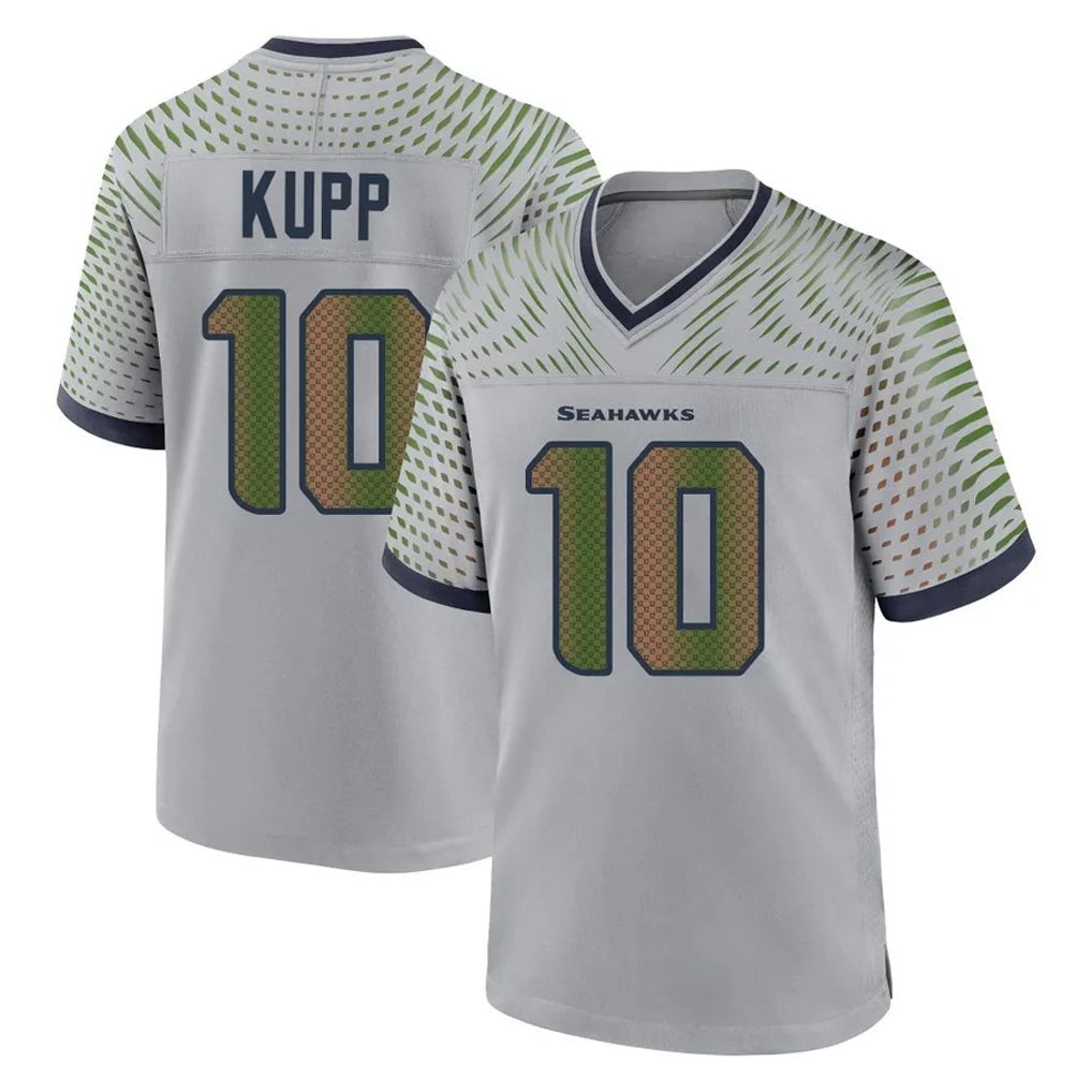 S.Seahawks #10 Cooper Kupp Player Grey 2025 Rivalries Collection Home Game PETTCS Stitched Jerseys