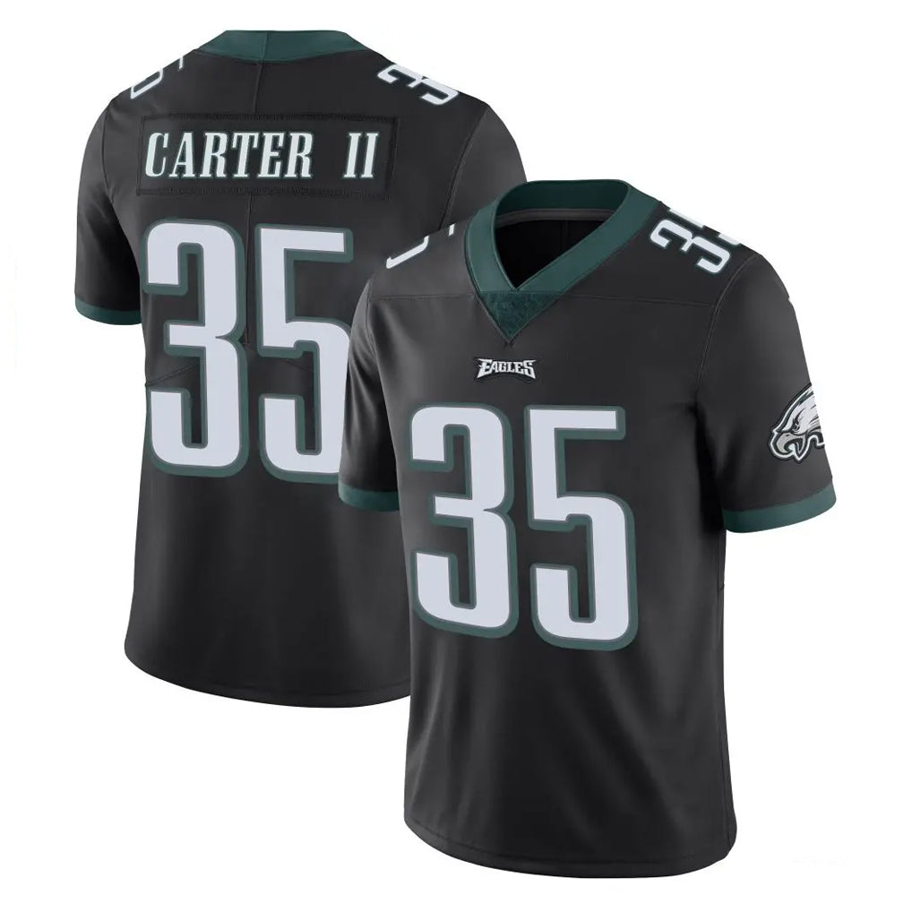 P.Eagles #35 Michael Carter II Player Black Limited Vapor Untouchable Home Game PETTCS Stitched Jerseys
