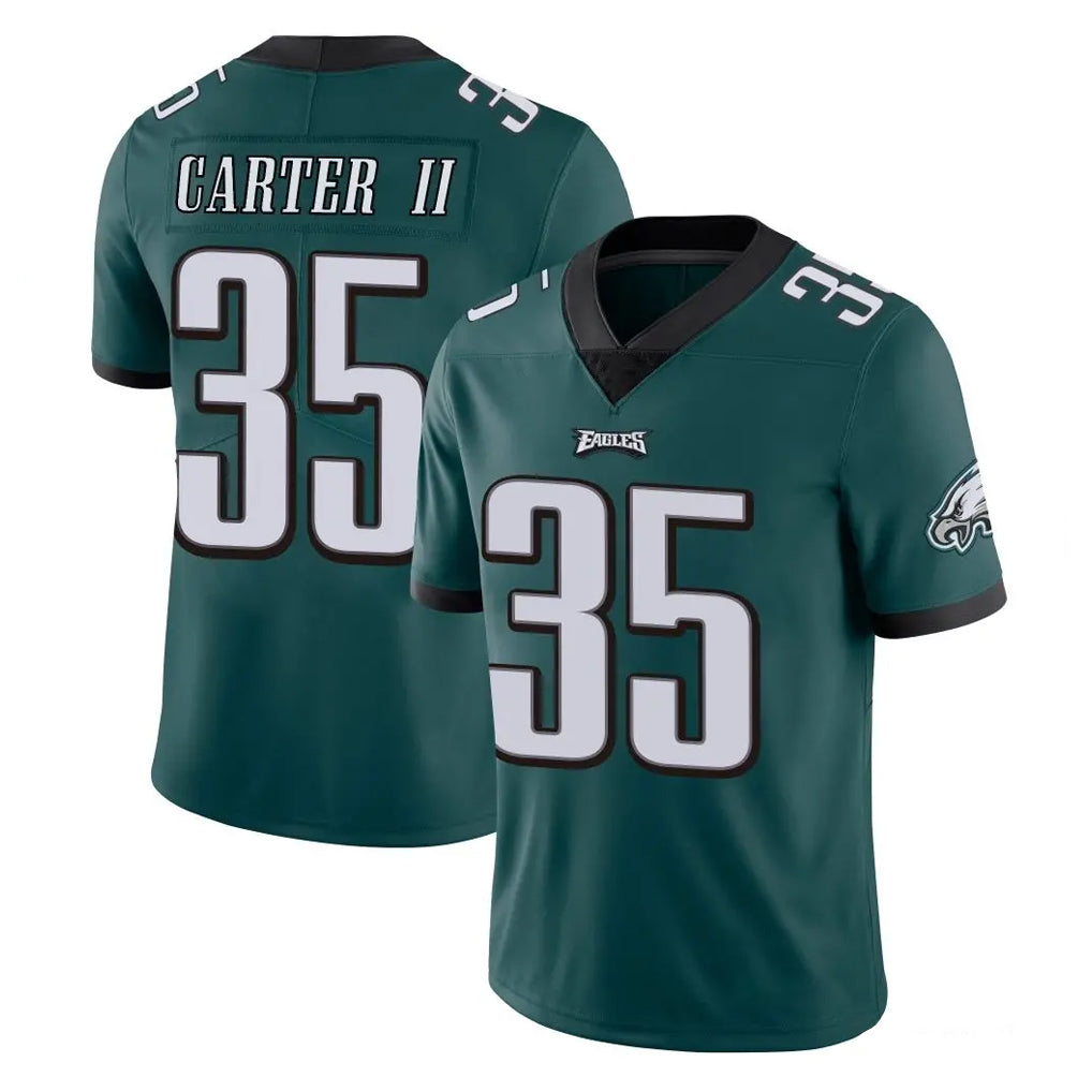 P.Eagles #35 Michael Carter II Player Team Color Green Vapor Untouchable Home Game PETTCS Stitched Jerseys