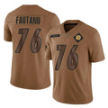 P.Steelers #76 Troy Fautanu Player Brown Limited Salute To Service Home Game PETTCS Stitched Jerseys