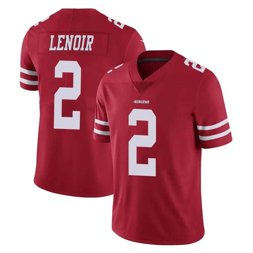 SF.49ers #2 Deommodore Lenoir Player Red Limited Vapor Untouchable Home Game PETTCS Stitched Jerseys