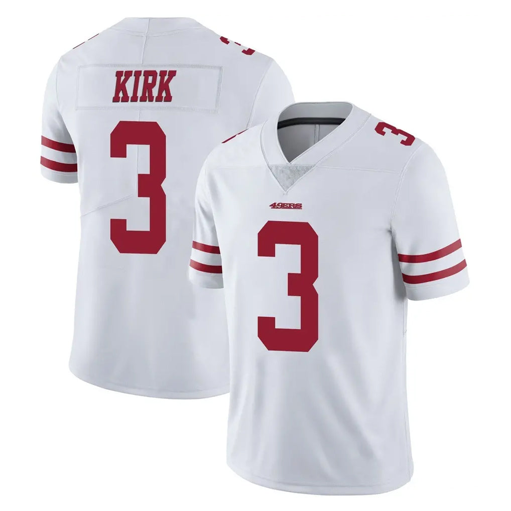 SF.49ers #3 Christian Kirk Player White Limited Vapor Untouchable Home Game PETTCS Stitched Jerseys