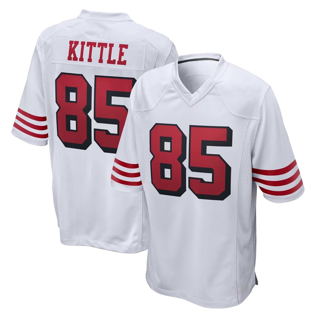 SF.49ers #85 George Kittle Player White Limited Home Game PETTCS Stitched Jerseys
