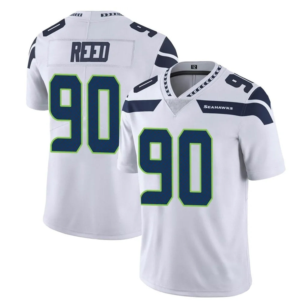 S.Seahawks #90 Jarran Reed Player White Limited Vapor Untouchable Home Game PETTCS Stitched Jerseys