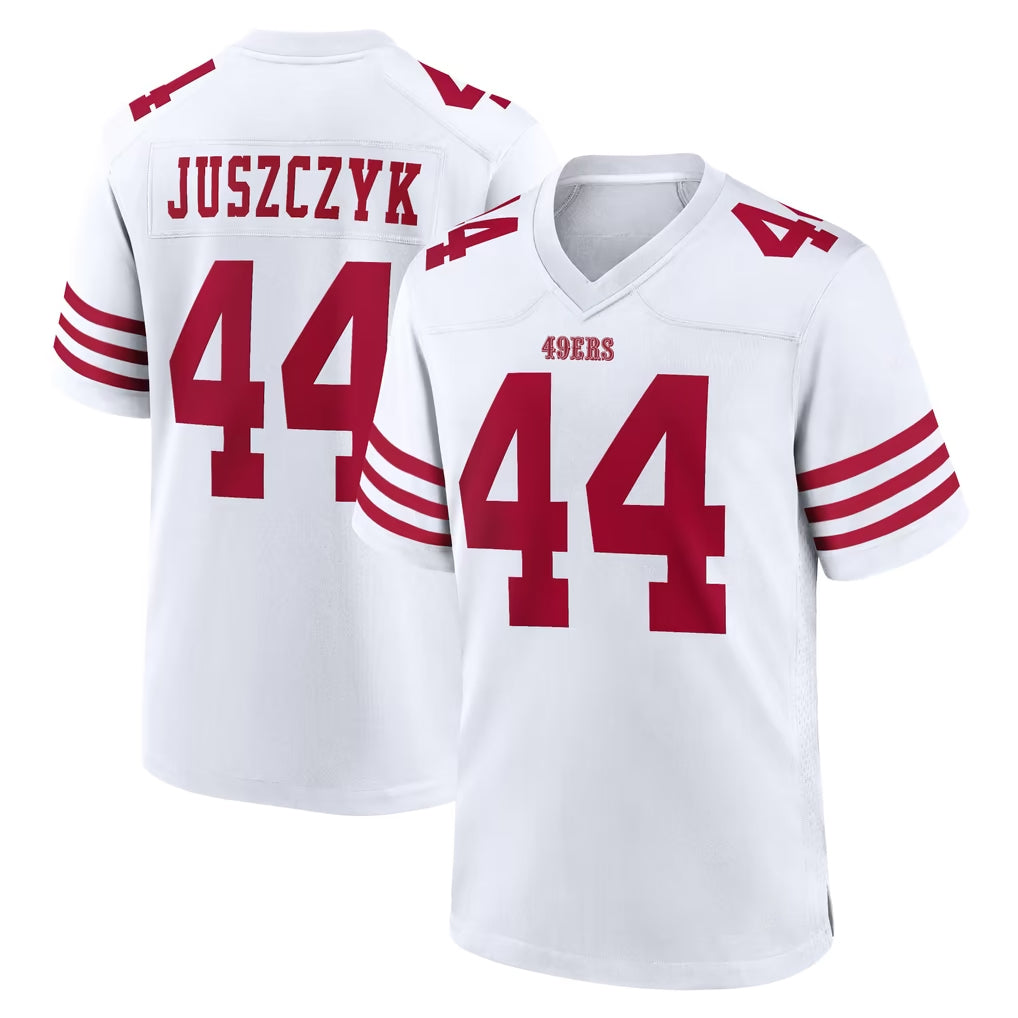 SF.49ers #44 Kyle Juszczyk Player White Game Home PETTCS Stitched Jerseys