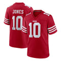 SF.49ers #10 Mac Jones Player Red Game Home PETTCS Stitched Jerseys