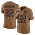 SF.49ers #92 Osa Odighizuwa Player Brown Limited Salute To Service Home Game PETTCS Stitched Jerseys