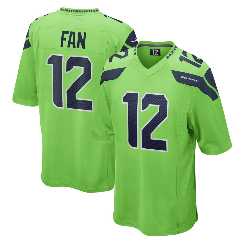 S.Seahawks #12 12th Fan Player Green Home Game PETTCS Stitched Jerseys