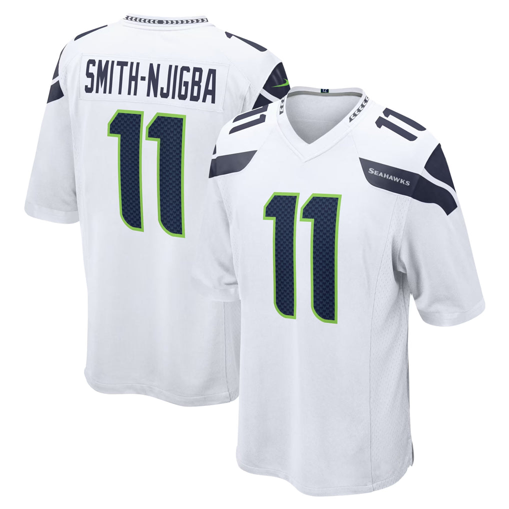S.Seahawks #11 Jaxon Smith-Njigba Player White Home Game PETTCS Stitched Jerseys