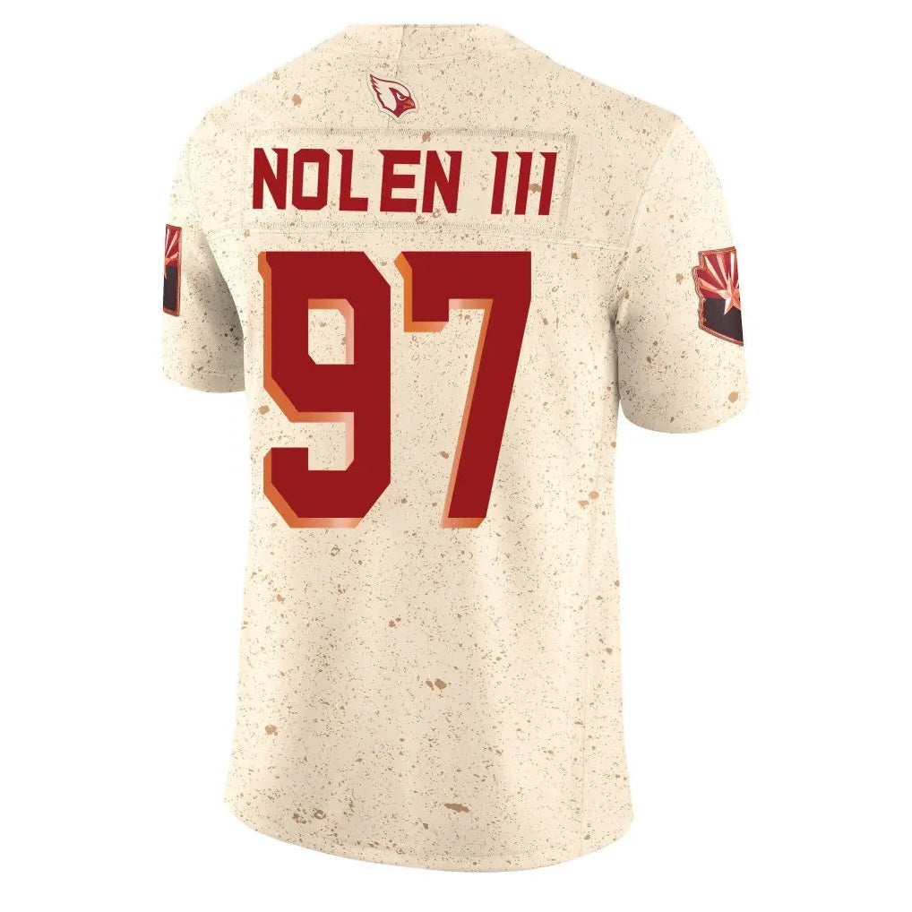 A.Cardinals #97 Walter Nolen III Player Cream Rivalries Collection Vapor Limited Home Game PETTCS Stitched Jerseys